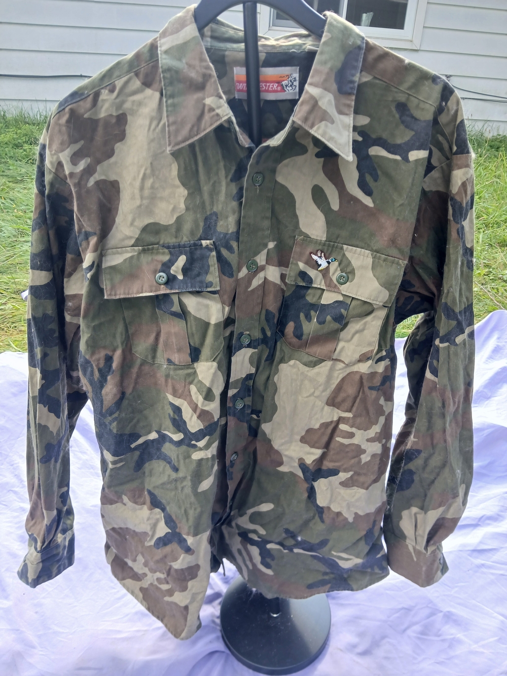 Men's Woodland Camo Field Shirt Jacket - Unbranded